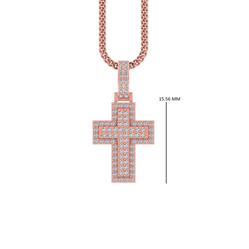 Shining Faith: 14K Gold Cross Pendant