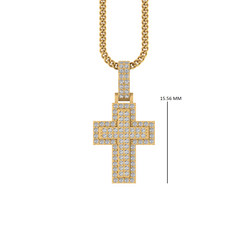 Shining Faith: 14K Gold Cross Pendant