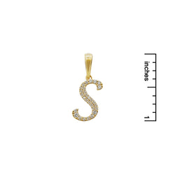 Signature Splendor: 14K Gold Initial S Pendant