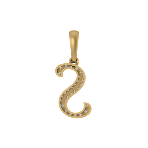 Signature Splendor: 14K Gold Initial S Pendant