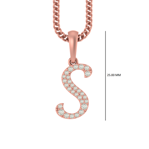 Signature Splendor: 14K Gold Initial S Pendant