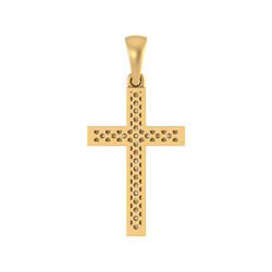 Guardian's Grace: 14K Gold Cross Pendant for Daily Protection