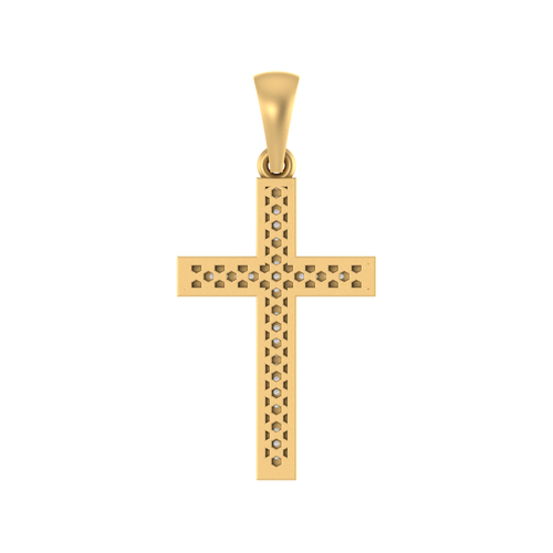 Guardian's Grace: 14K Gold Cross Pendant for Daily Protection