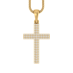 Guardian's Grace: 14K Gold Cross Pendant for Daily Protection