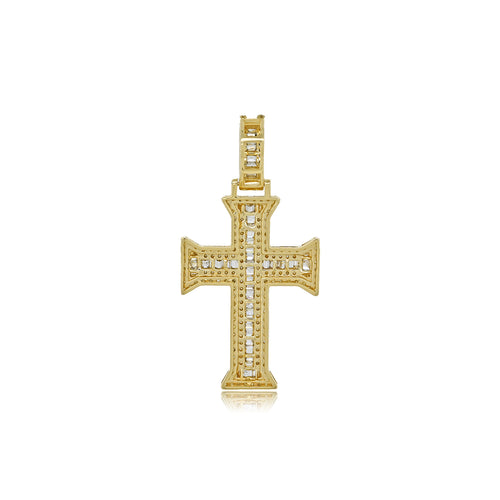 Divine Glow: 14K Gold Cross Pendant - A Daily Reminder of Devotion