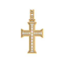 Divine Glow: 14K Gold Cross Pendant - A Daily Reminder of Devotion