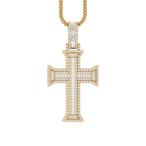 Divine Glow: 14K Gold Cross Pendant - A Daily Reminder of Devotion