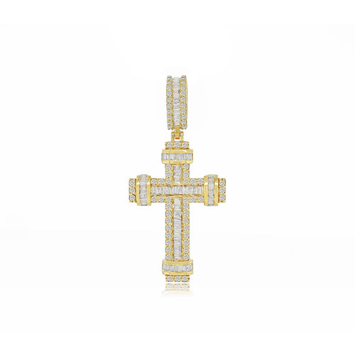 Celestial Charm: 14K Gold Cross Pendant