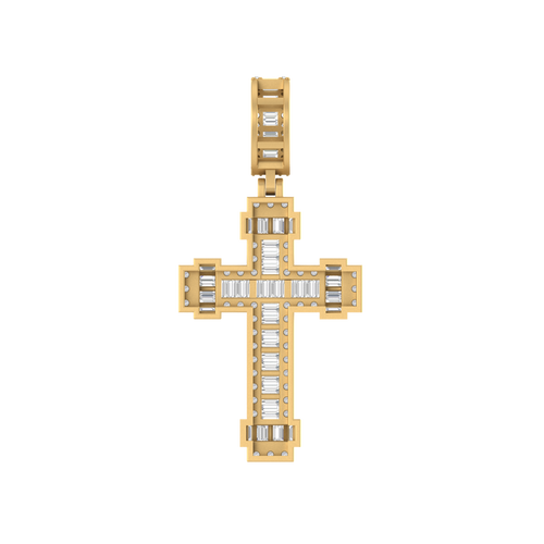 Celestial Charm: 14K Gold Cross Pendant