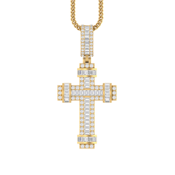 Celestial Charm: 14K Gold Cross Pendant