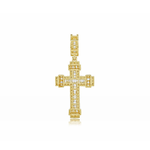 Celestial Charm: 14K Gold Cross Pendant