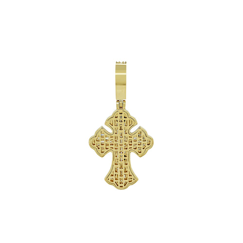 Heavenly Halo: 14K Gold Cross Pendant