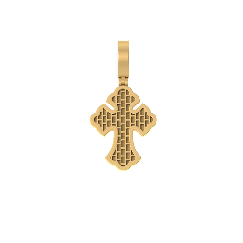 Heavenly Halo: 14K Gold Cross Pendant