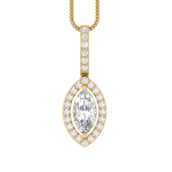 Golden Solitaire: 14K Gold Oval Cut Pendant