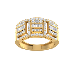 Golden Radiance: 10K Gold Sunbeam Fashion Ring