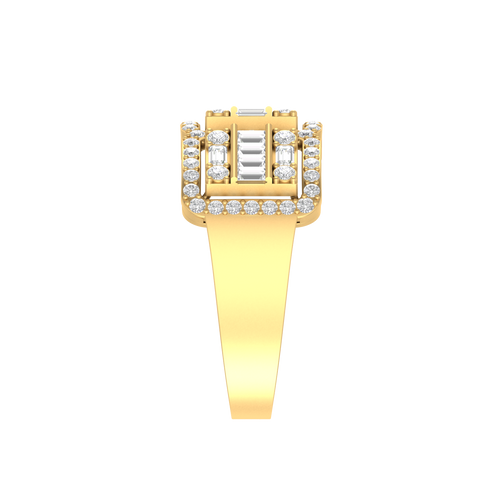 Golden Radiance: 10K Gold Sunbeam Fashion Ring