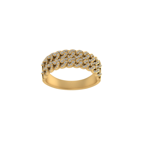 Cuban Fusion: 14K Gold Linkage Cuban Ring