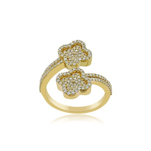 Daisy Dreams: 14K Gold Floral Delight Ring