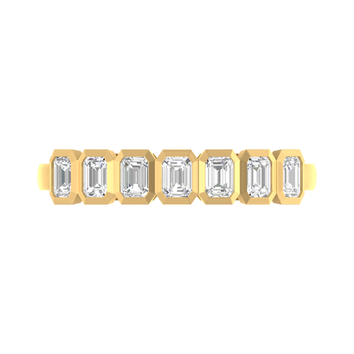 Regal Seven: 14K Gold 7 Stone Ring