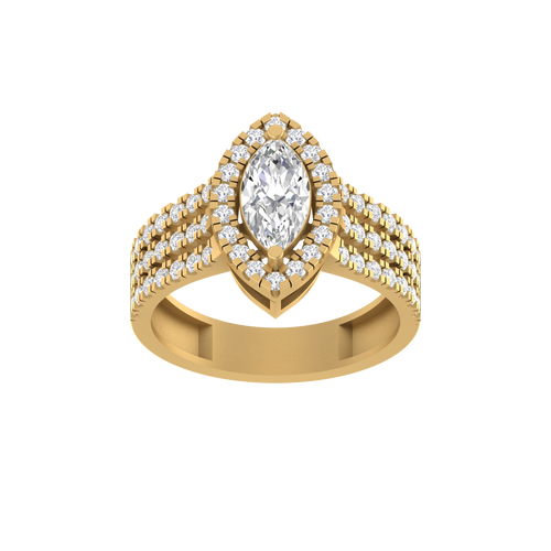 Luxurious Luminary: 14K Solid Gold Oval Cut Ring