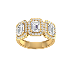 Golden Gemstone Glamour: 14K Gold Fashion Ring