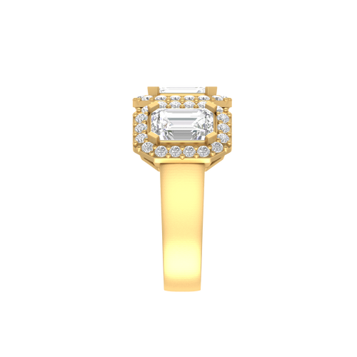 Golden Gemstone Glamour: 14K Gold Fashion Ring