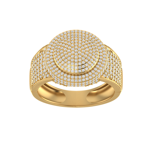 Bold Elegance: 14K Gold Men's Fashion Ring