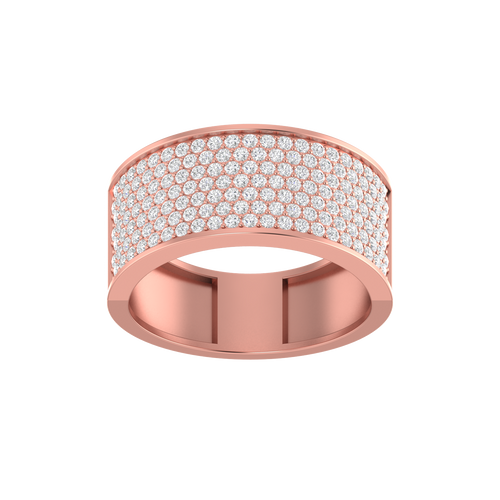 Bold Brilliance: 10K Gold Wide & Thick Fashion Band