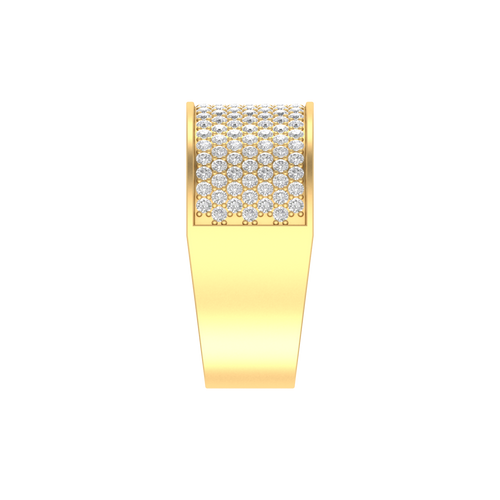 Bold Brilliance: 10K Gold Wide & Thick Fashion Band