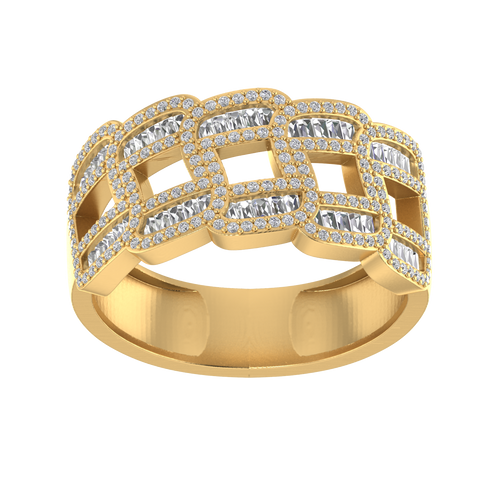 Cuban Elegance: 14K Gold Cuban Link Ring