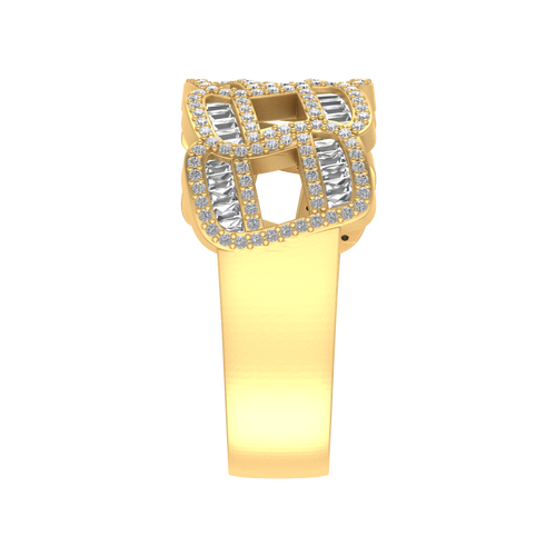 Cuban Elegance: 14K Gold Cuban Link Ring