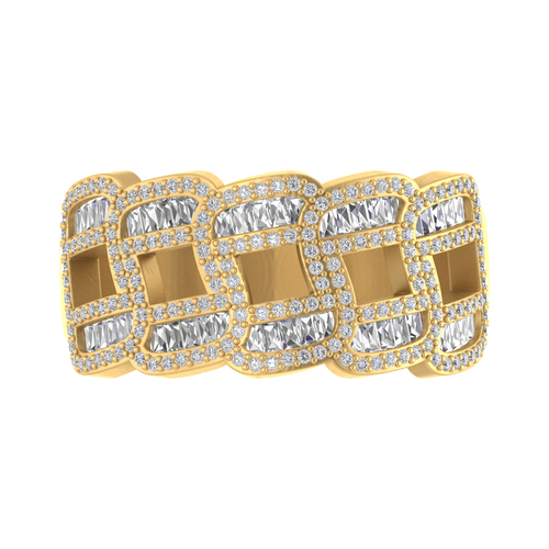 Cuban Elegance: 14K Gold Cuban Link Ring