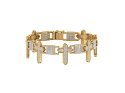 Heavenly Links: Connect with Divinity through Our Artful 14K Cross Bracelet Collection