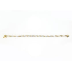 14K Gold Baguette Diamond Tennis Bracelet | Classic Elegance