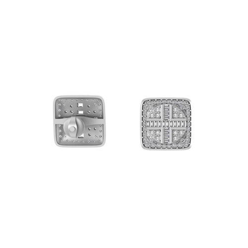 Classic Glamour: Square Stud Earrings in 10K Gold