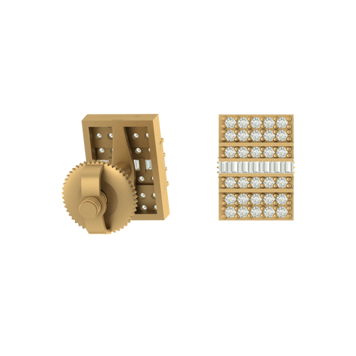 Gleaming Perfection 10K Gold Square Studs for Timeless Beauty