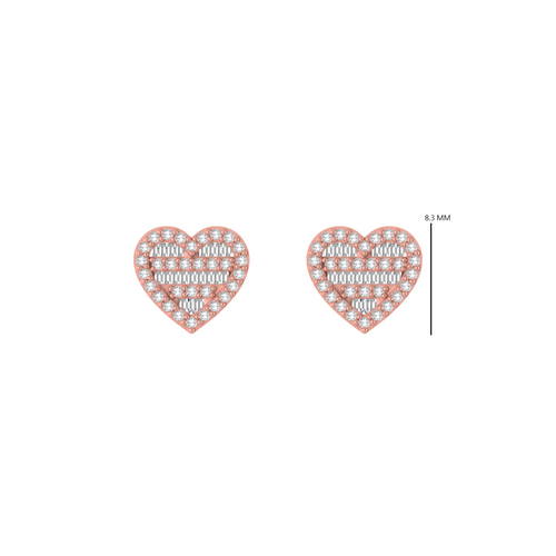 14K Gold Heart-Shaped Earrings