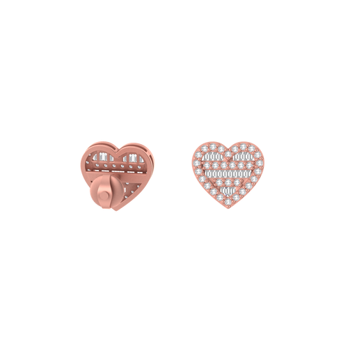 14K Gold Heart-Shaped Earrings