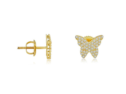 Majestic Flutter 14k Butterfly Symphony Screw back Earring