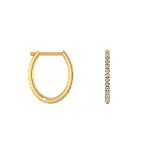 Golden Gleam 10K Gold Hoop Earrings