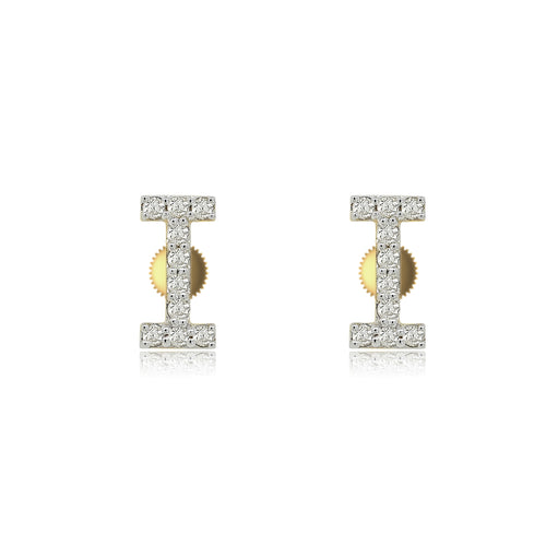 Initial A to z Stud screw back Earrings