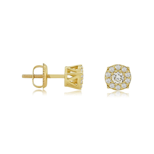 Golden Rounds 14K Gold Round Stud Earrings