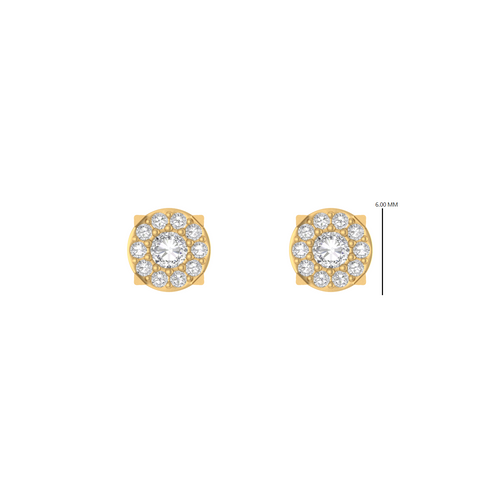 Golden Rounds 14K Gold Round Stud Earrings