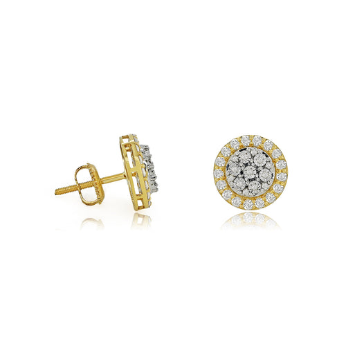 Classic 14K Solid Gold Round Earrings