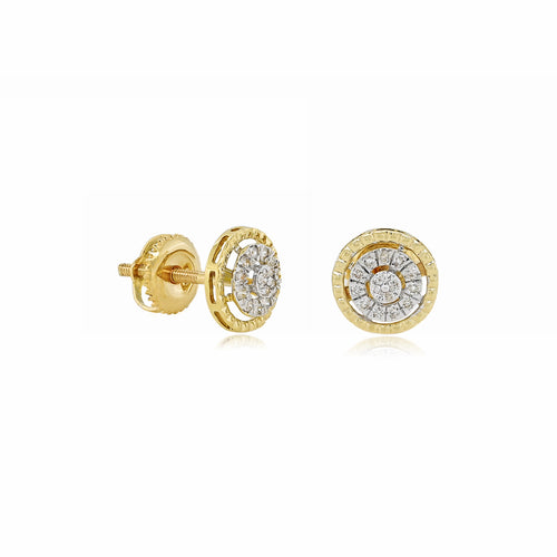 Dazzle in Style with 14K Gold Round Earrings