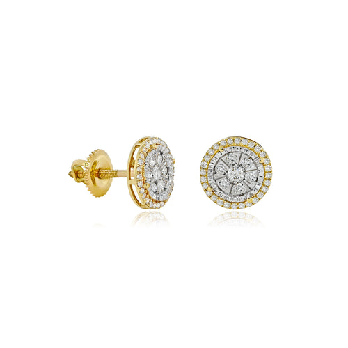 Fashion-Forward 14K Gold Round Earrings