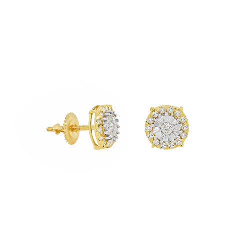 14K Gold Round Earrings with Natural Diamonds You’ll Adore