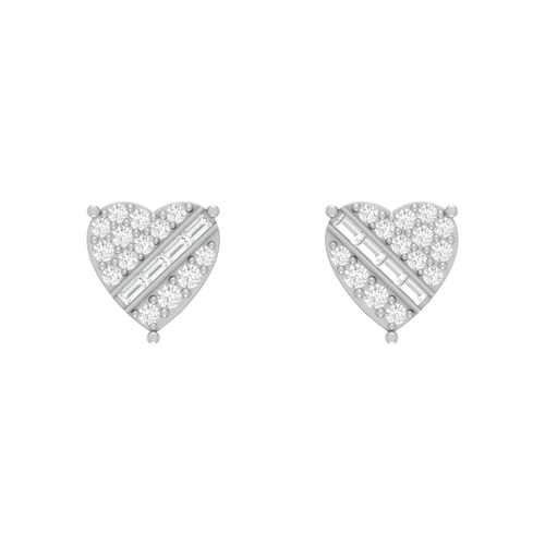 14k Heart Broken heart studs