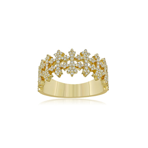 Divine Adornments: 14K Gold Everyday Cross Fashion Ring