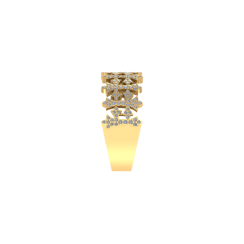 Divine Adornments: 14K Gold Everyday Cross Fashion Ring